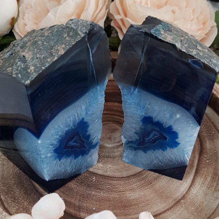 Natural Agate Crystal Bookends Extra Large