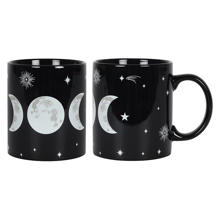 Wiccan Moon Phase Ceramic Mug, Black Magic Mug - Image 2
