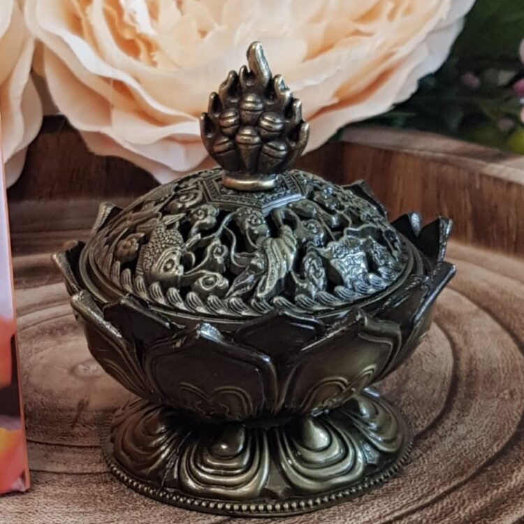 Metal Lotus Flower Incense Cone Holder