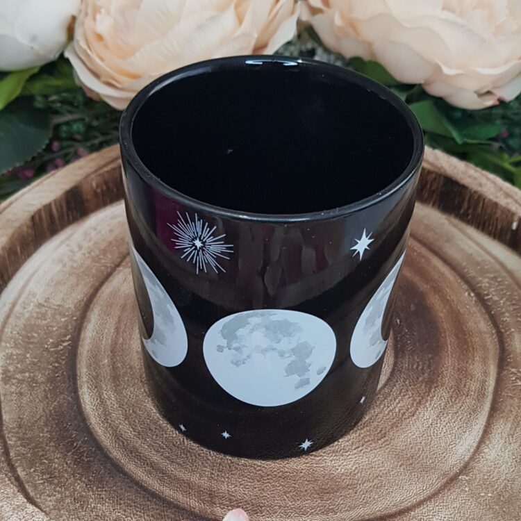 Wiccan Moon Phase Ceramic Mug, Black Magic Mug - Image 5