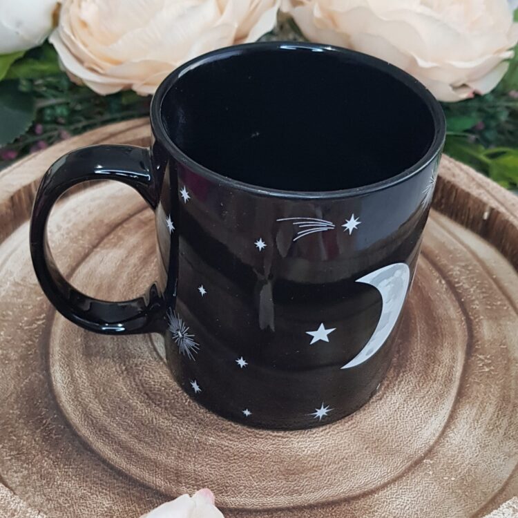Wiccan Moon Phase Ceramic Mug, Black Magic Mug - Image 4