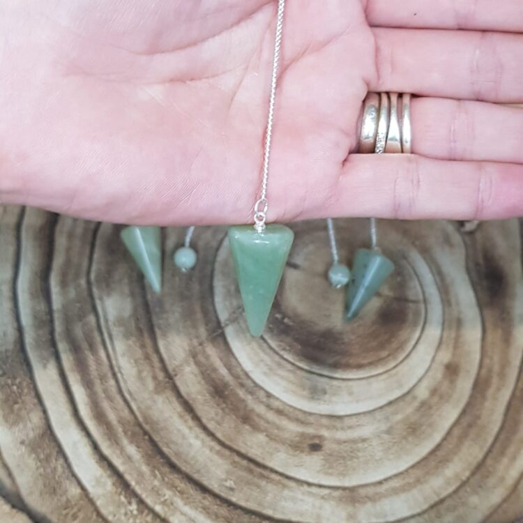 Jade Crystal Cone Pendulum - Image 2