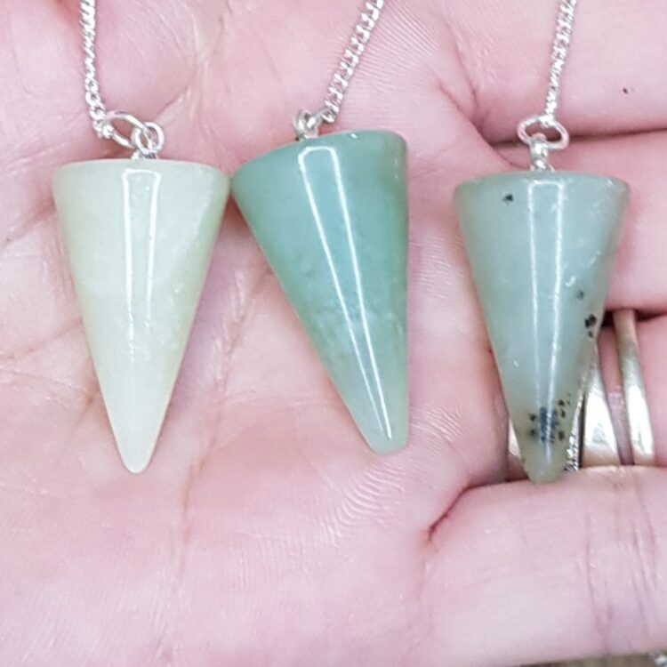 Jade Crystal Cone Pendulum